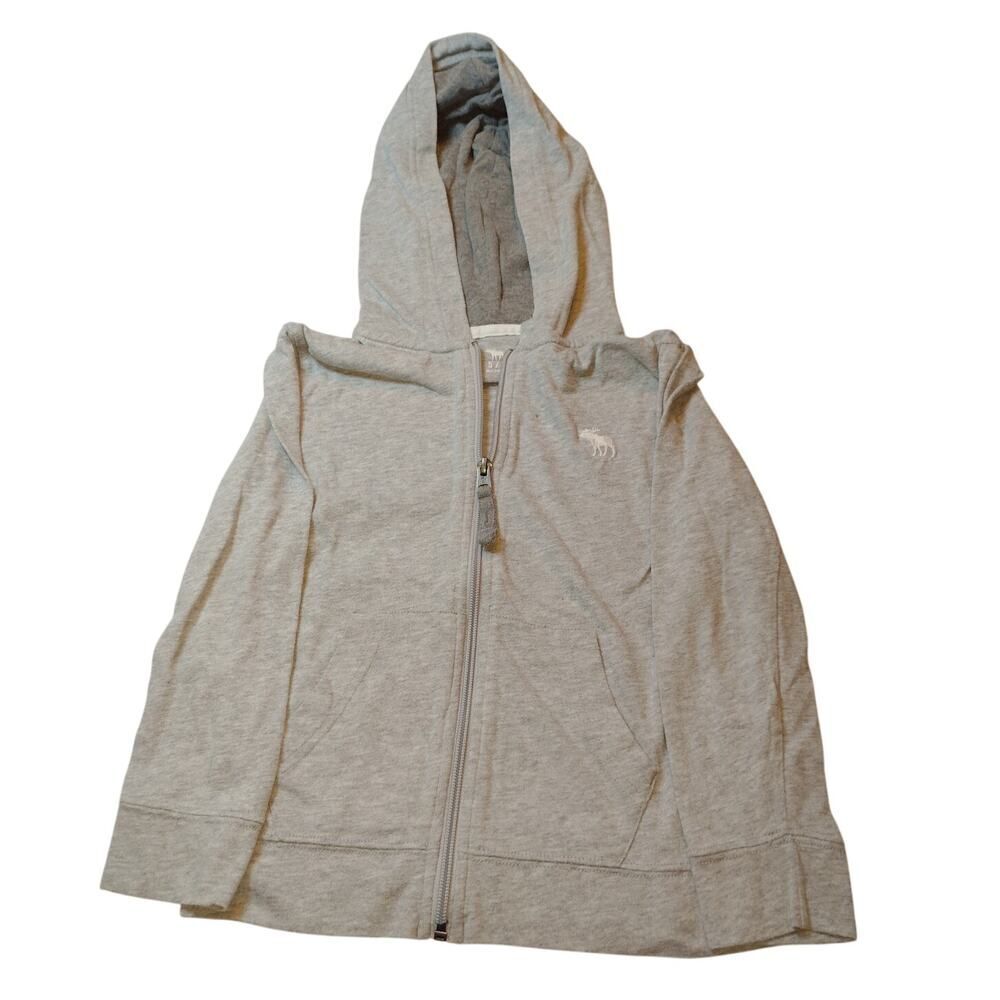 Abercrombie & Fitch Boys Pre-owned Gray Zip Up Hoodie - Size 5/6